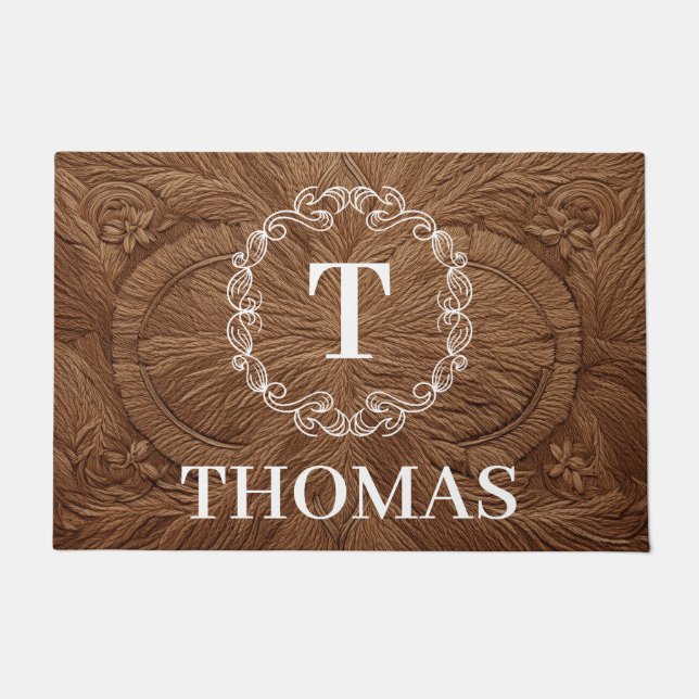 Tapete Porta Personalizada do Nome da Família (Frente)