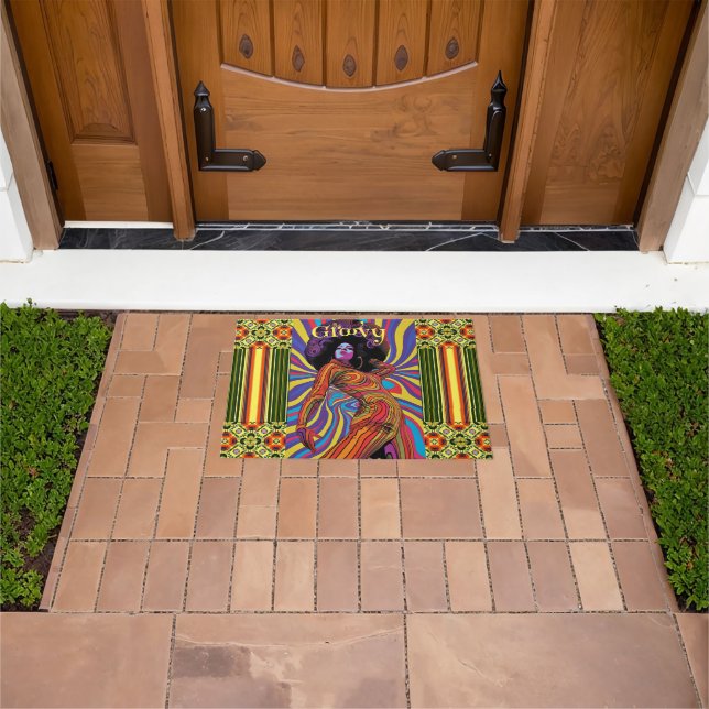 Tapete Porta Retro Groovy (Ar livre)