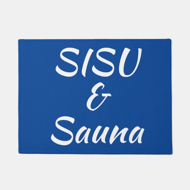 Tapete Porta SISU & Sauna (Azul; Porta finlandesa) (Frente)