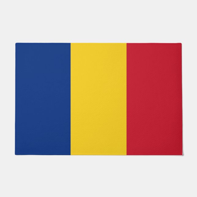 Tapete Porta-tapete com bandeira da Romênia (Frente)