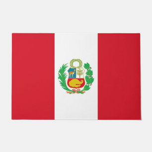 Tapete Porta-tapete com bandeira do Peru
