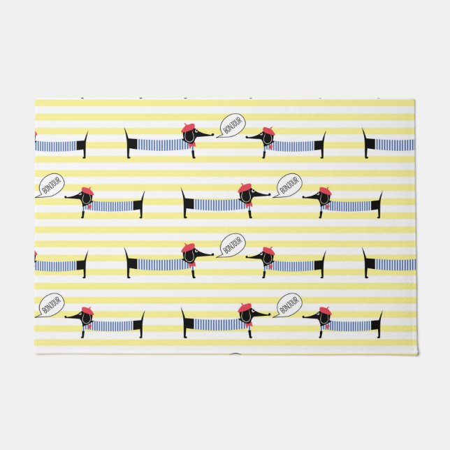 Tapete Portão Bonjour Door Dachshund Wiener (Frente)