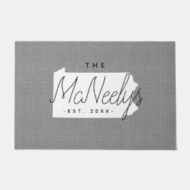 Tapete Portat do estado do Monograma da Família Pensilvân