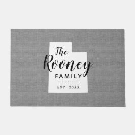 Tapete Portat do Estado do Monograma da Família Utah