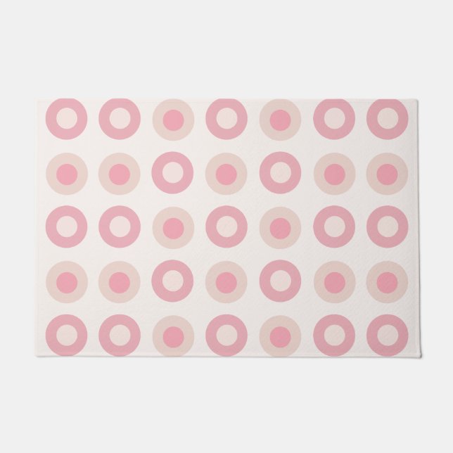 Tapete Portos Retro do Século Médio Vanilla Rosa (Frente)
