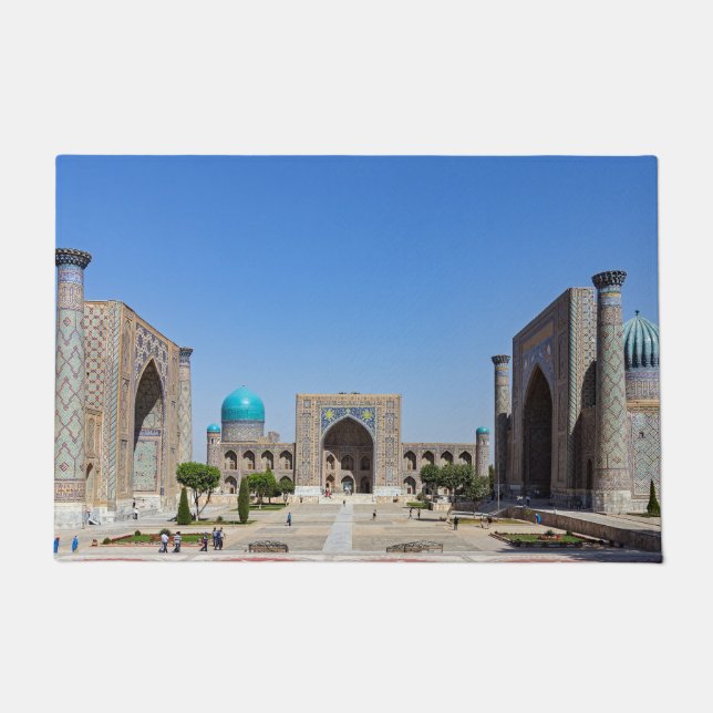 Tapete Praça Registan - Samarkand, Uzbequistão, Ásia (Frente)