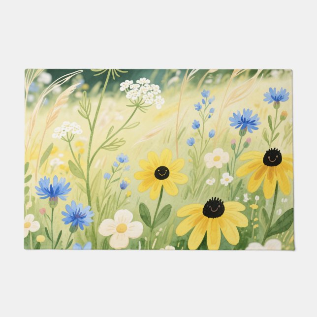 Tapete Prado Caprichoso de Flores Silvestres  (Frente)
