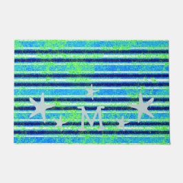Tapete Praia Batik Stripes e Starfish Doormat
