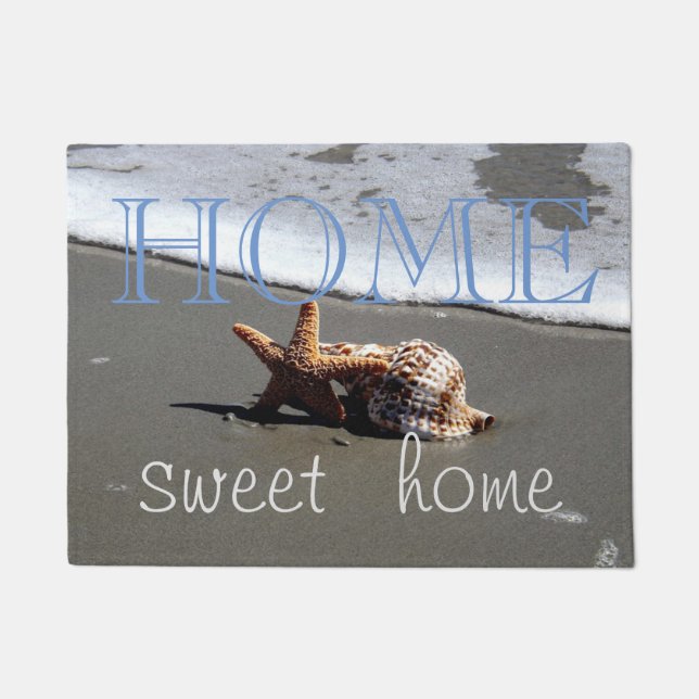 Tapete Praia,Seastar,Seashell,Home Sweet Home (Frente)