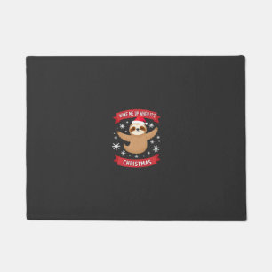 Tapete Preguiça engraçada acorde-me quando for Natal Xmas