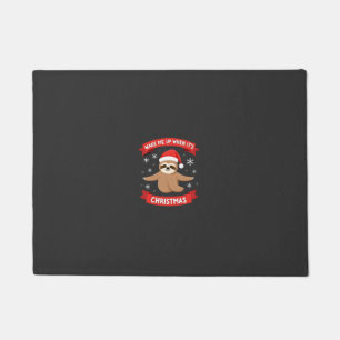 Tapete Preguiça engraçada acorde-me quando for Natal Xmas