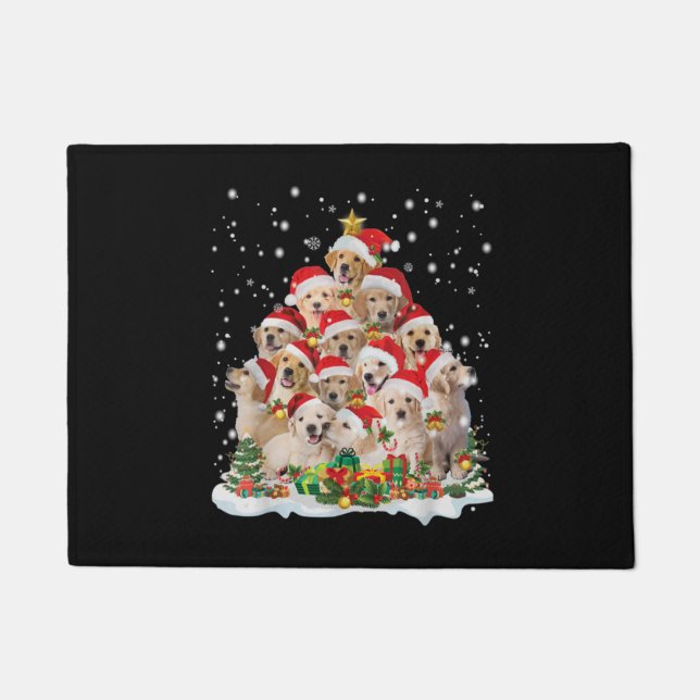 Tapete Prêmio de Natal para Retriever de ouros (Frente)