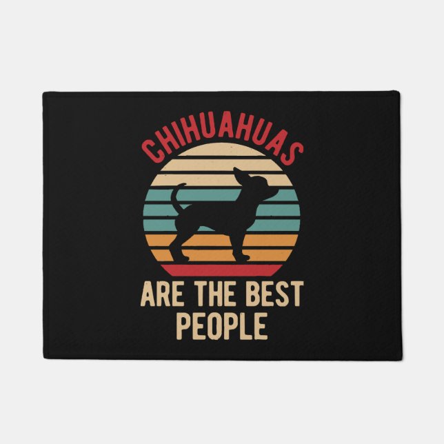 Tapete Presente de Cachorros Chihuahua Engraçados (Frente)