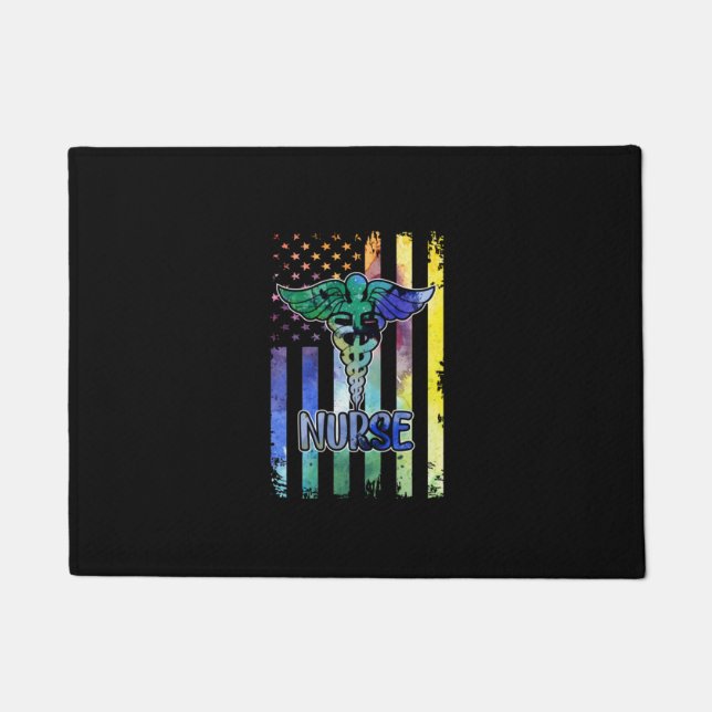 Tapete Presente de Enfermeira | Enfermeira Bandeira Ameri (Frente)