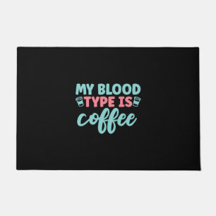 Tapete Presente de Enfermeira Meu Tipo De Sangue É Café