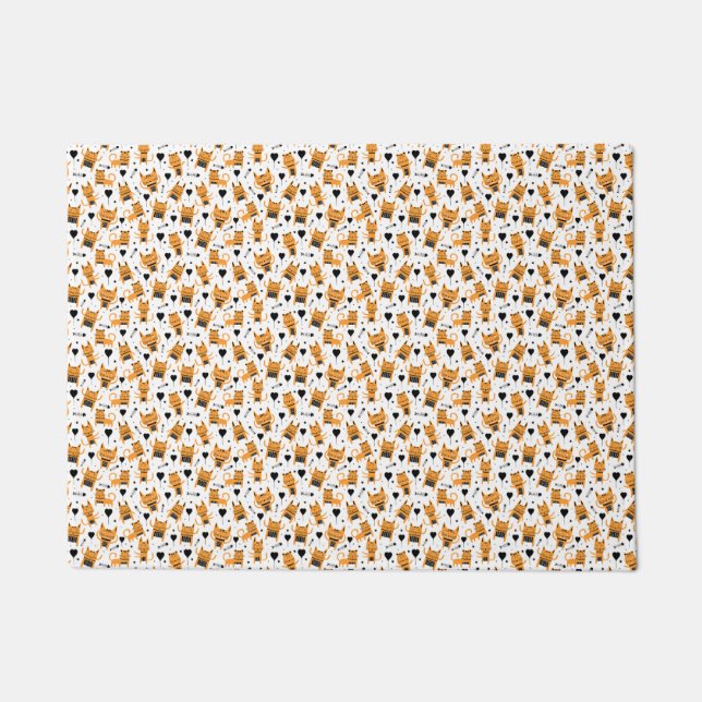 Tapete Presente de Gato | Padrões para gatos brancos (Frente)
