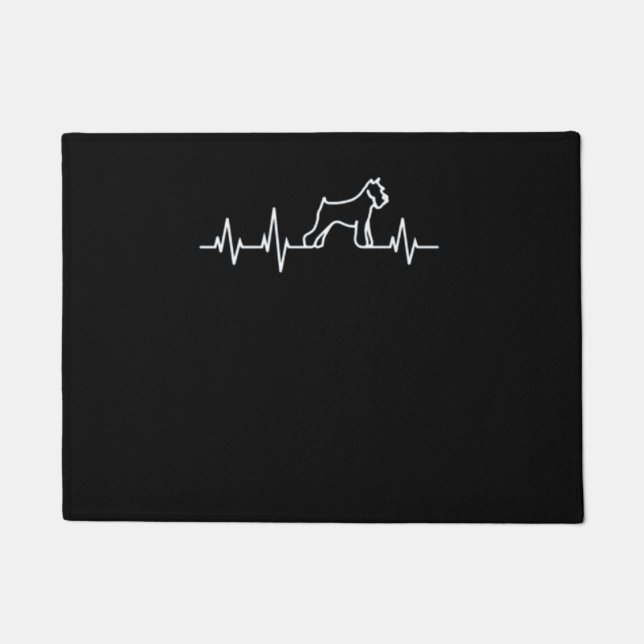 Tapete Presente de Heartbeat Engraçado Schnauzer (Frente)