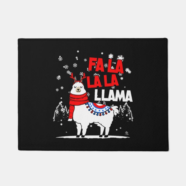 Tapete presente de Natal Falalala Llama (Frente)