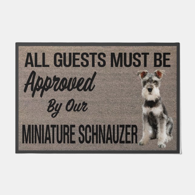 Tapete Presente do Miniatura Schnauzer, Personalizado (Frente)