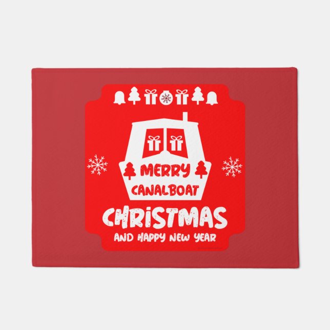 Tapete Presentes de Natal do Canal Narrowboat (Frente)