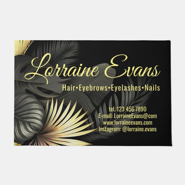 Tapete Preto e Dourado. (Frente)