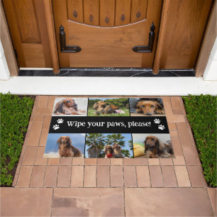 Tapete Preto Limpe as suas patas 6 Fotografias de cães