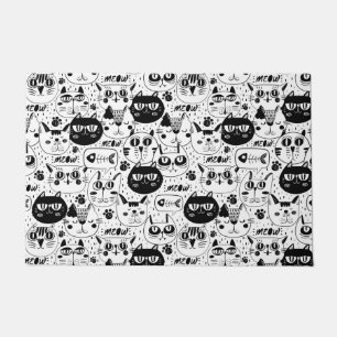 Tapete Preto para gatos brancos