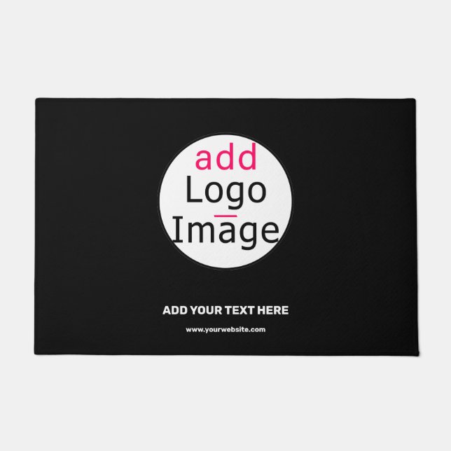 Tapete Preto profissional personalizado para empresas ext (Frente)