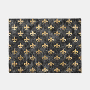 Tapete Preto Velvet Fleur De Lis Mardi Orleans