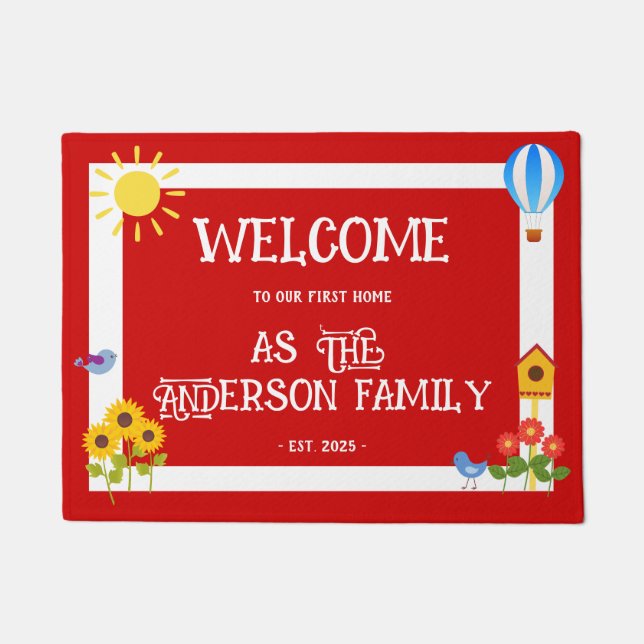 Tapete Primeira Tipografia de Boas-Vindas da Casa Girasso (Frente)