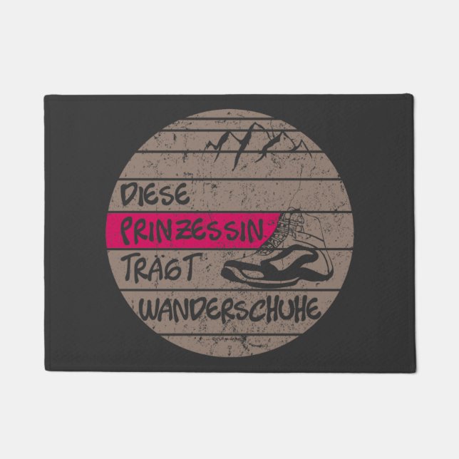 Tapete Prinzessin trägt Wanderschuhe, Sonnenuntergang (Frente)