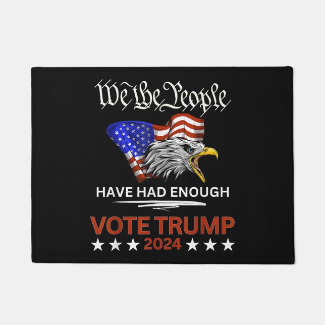Tapete Pro Republican VOTE TRUMP 2024 Nós as Pessoas temo (Frente)