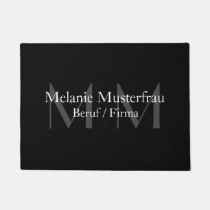 Tapete Profissionelle schwarze Monogramm Fussmatte