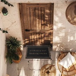 Tapete Provavelmente Encontrando Rochas Engraçado Preto P