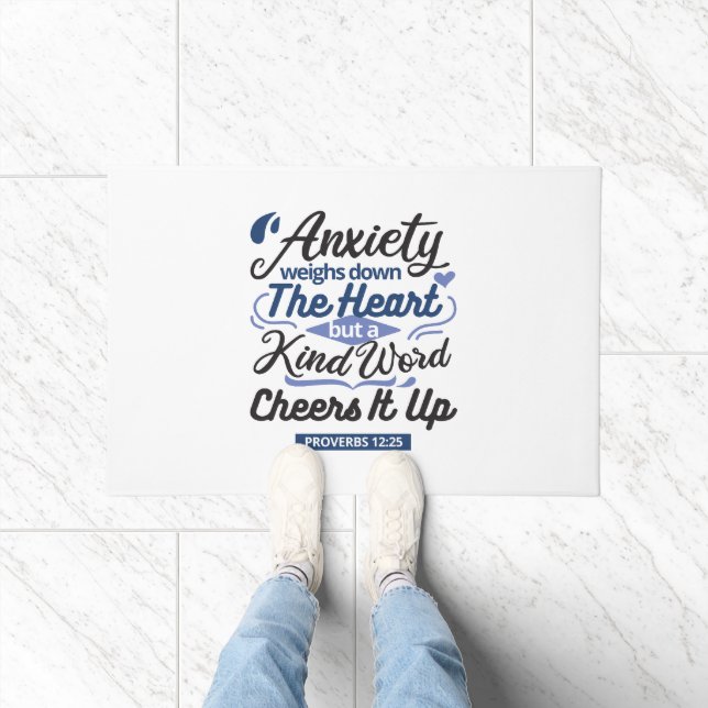 Tapete Proverbs 12:25 Bible Verse – Kind Word Art (Interior)