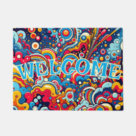 Tapete Psychedelische bunte Grafik