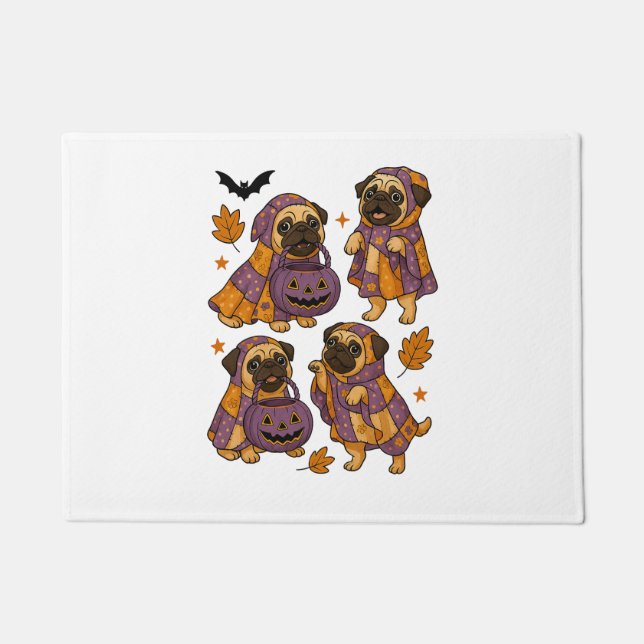 Tapete Pug Dog Ghost Halloween Spooky (Frente)