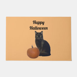 Tapete Pumpkin e Black Cat Happy Halloween Orange