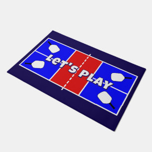 Tapete Quadra de Pickleball Vermelha Branca e Azul Person