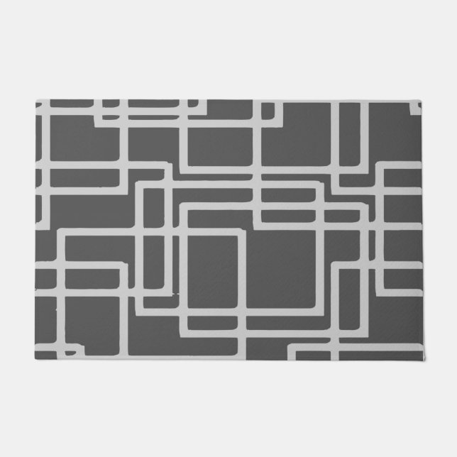 Tapete Quadrados descascados modernos retros da ardósia (Frente)