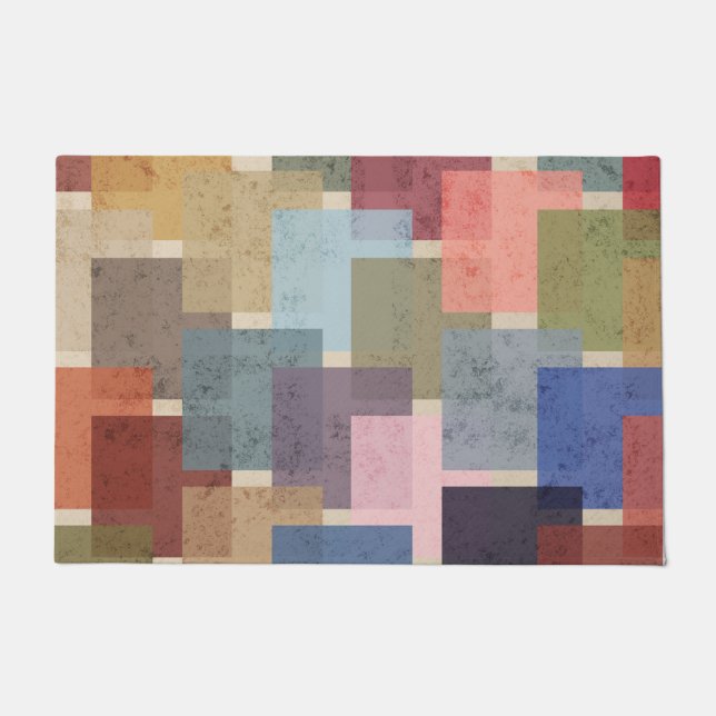 Tapete Quadrados Modernos do meio século (Frente)