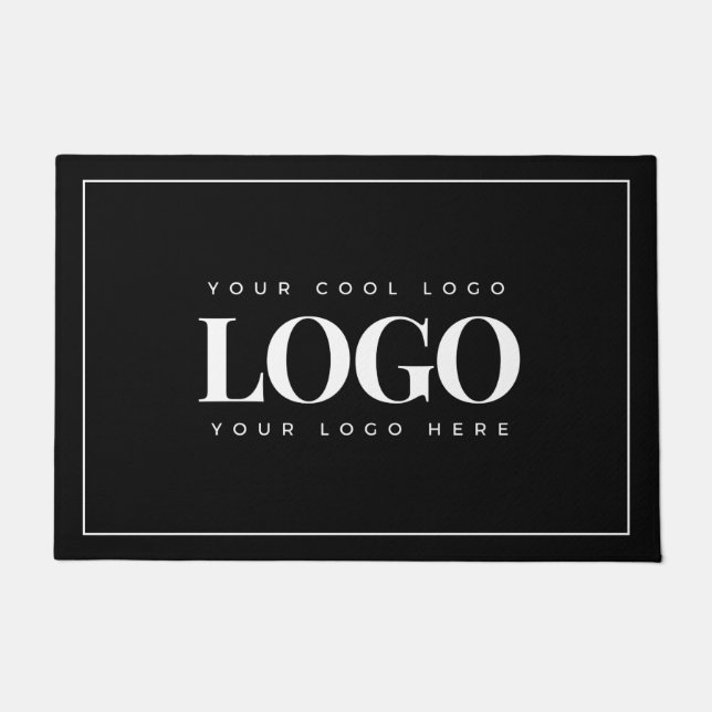 Tapete Quadro branco preto - Logotipo personalizado minim (Frente)