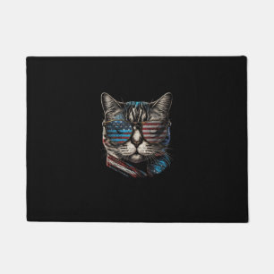 Tapete Quarto 4 de julho Cat American Flag America Patri