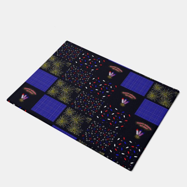 Tapete Quatro de Julho Patchwork Pattern - 4 de Julho (Inclinado)
