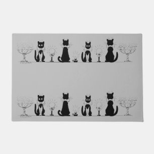 Tapete Quatro gatos pretos, Louis Wain