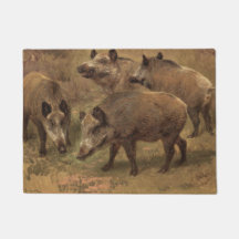 Quatro varrascos em uma paisagem pastosa (por Rosa