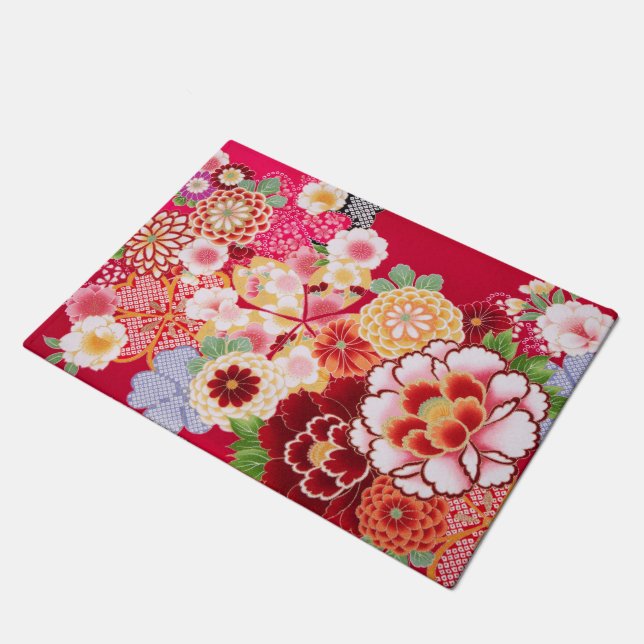 Tapete Quebra Floral Vermelha (Inclinado)