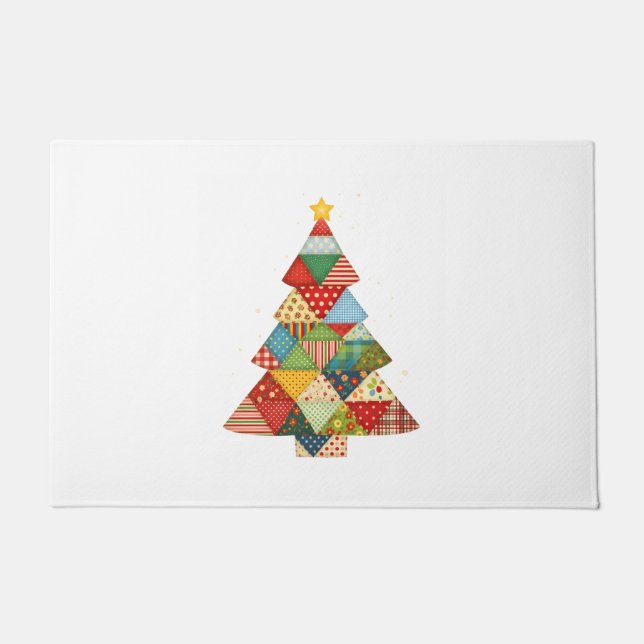Tapete Quilt Christmas Tree Festive Quilt Lovers  (Frente)