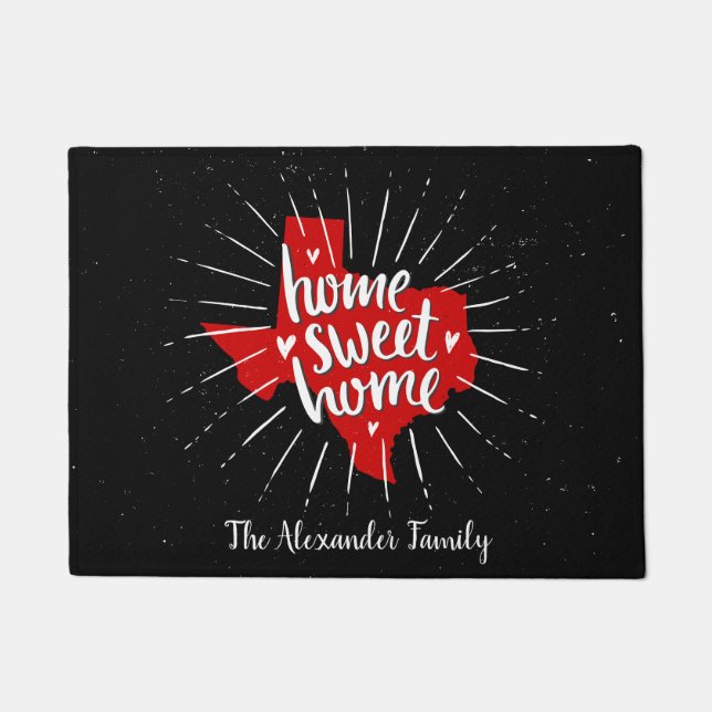 Tapete Raiders Red e Black Home Sweet Home - Texas (Frente)