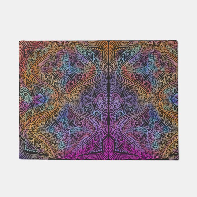 Tapete Rainbow Kaleidoscope Mandala (Frente)